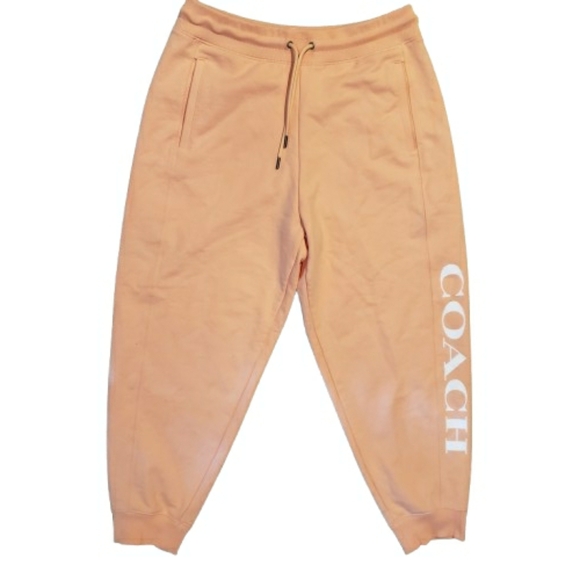 Coach Womens Peach Orange White Jogger Sweatpants Deadstock NWOT - Picture 3 of 12